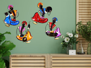 Metal Musician Wall Decor Rajasthani Handicraft Set of 4