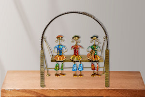 Emboss Musician Dolls Swing Tabletop Showpiece for Home Decor