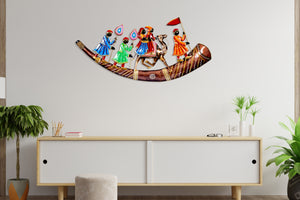 Metal Camel Ship Wall Hanging for Home Decor and Office