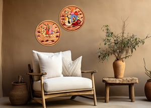 Hand-Painted Rajasthani Tribals with Camel, Traditional Indian Art, Cultural Wall Decor, Ethnic Wall Art