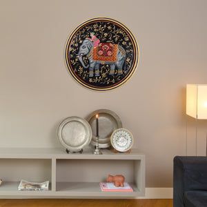 Wooden Elephant Hand Painting Wall Decor for Home Decor