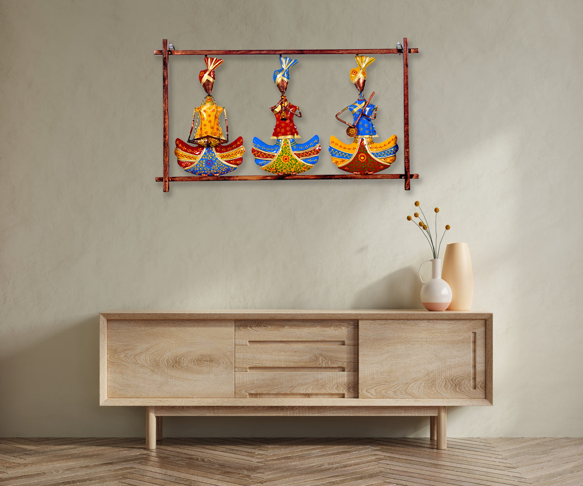 Metal Musician Sardar Tribal Wall Art for Living Room & Bedroom