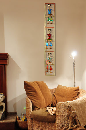 Metal Musican Dolls Wall Decor for Home Decor & Office