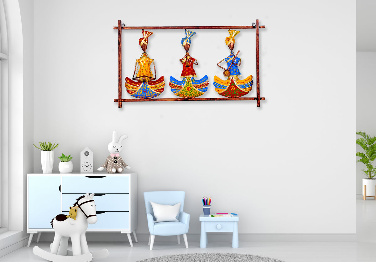Metal Musician Sardar Tribal Wall Art for Living Room & Bedroom