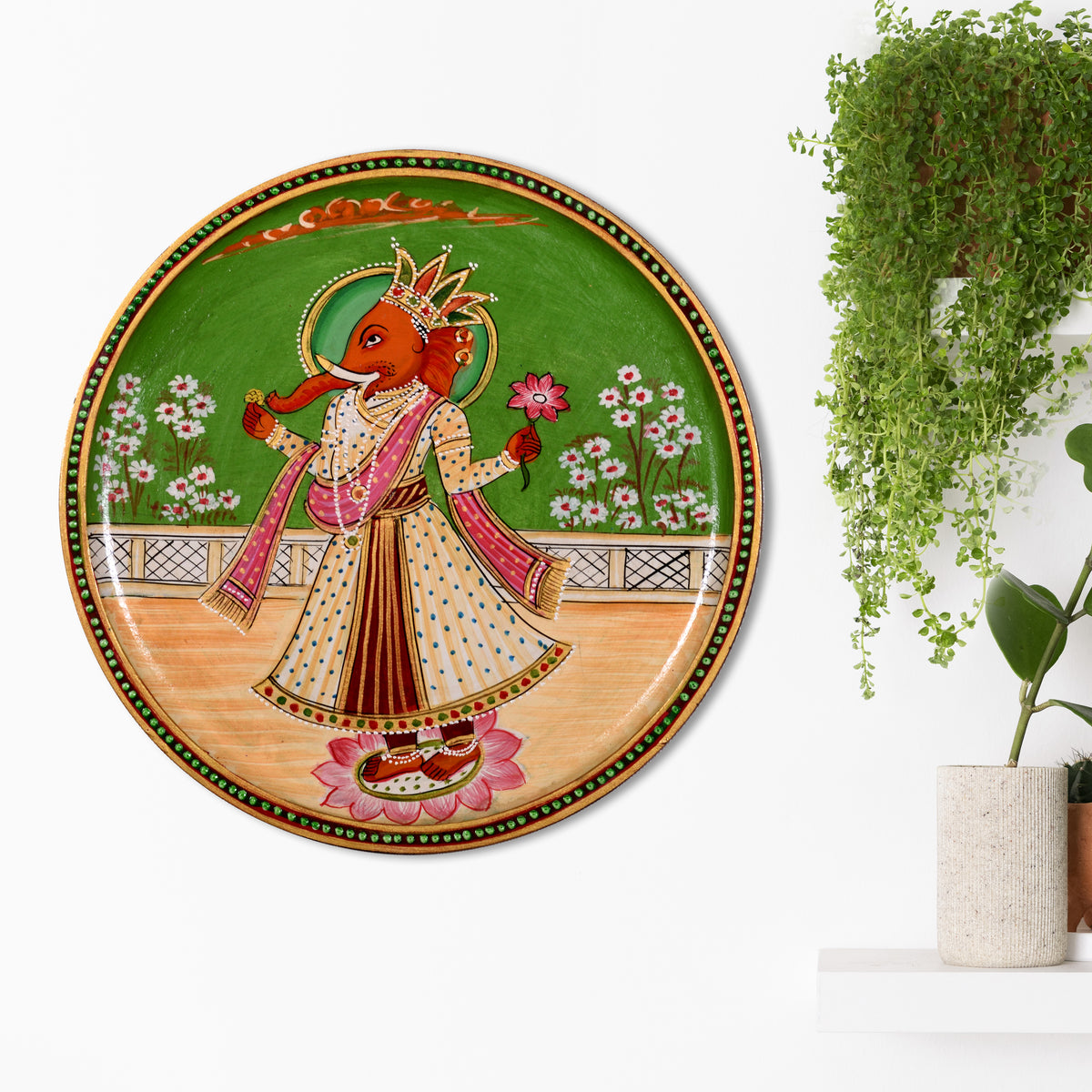 Lord Ganesha Ji Wooden Wall Decor, Ganesh Wall Art, Hindu God Art