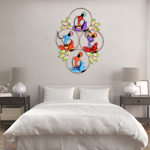 Metal Tribal Musician Wall Art Folk Musician Iron Sculpture