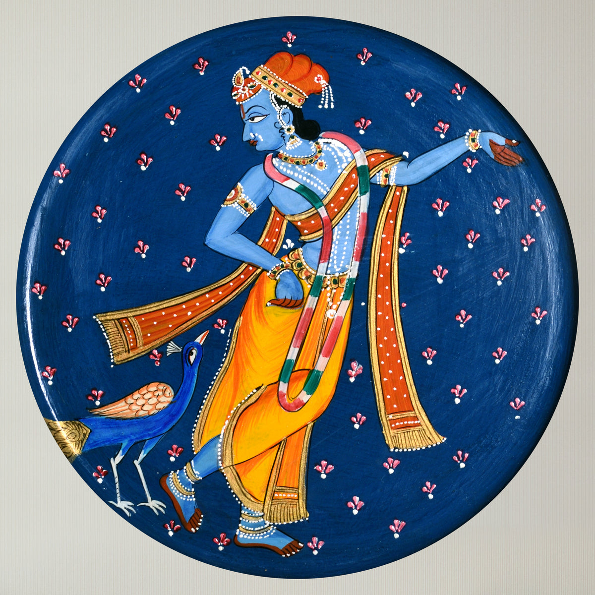 Wooden Radha Krishna ji Wall Hanging, Wooden Wall Plate, Housewarming Gift, Home Decor/Festival Decor/Indian Wall Plate