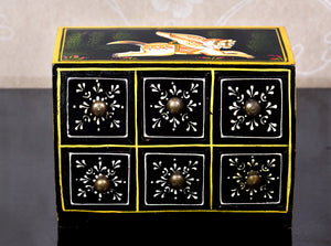 Handpainted Rajput Jewelry Box, Pichwai Painting, Indian Handicraft