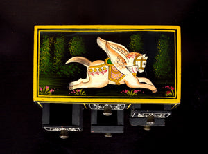 Handpainted Rajput Jewelry Box, Pichwai Painting, Indian Handicraft