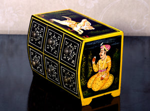 Handpainted Rajput Jewelry Box, Pichwai Painting, Indian Handicraft