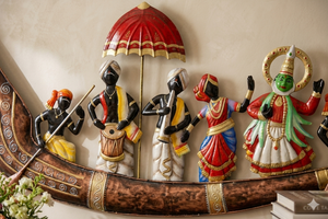 Metal Indian Musician Ship Metal Wall Art | Handmade Rajasthani Home Decor
