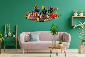 Metal Musician Tribal Wall Art for Living Room & Bedroom