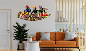 Metal Musician Tribal Wall Art for Living Room & Bedroom