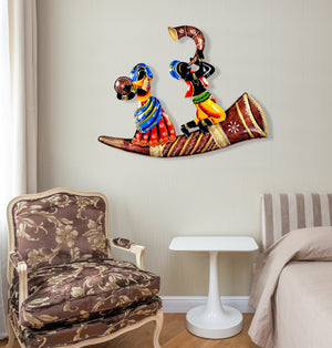 Metal Musician Tribal Wall Art for Home Decor & Living Room