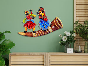 Metal Dandiya Couple Rajasthani Handicraft For Home Decor