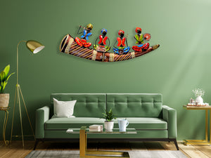 Metal Handmade Rajasthani Musician Metal Wall Art